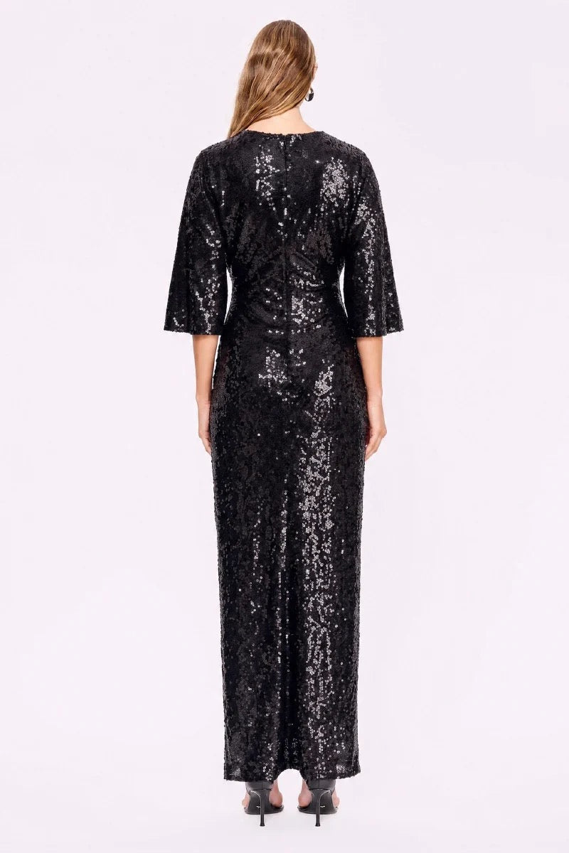 Ava Sequin Cape Maxi