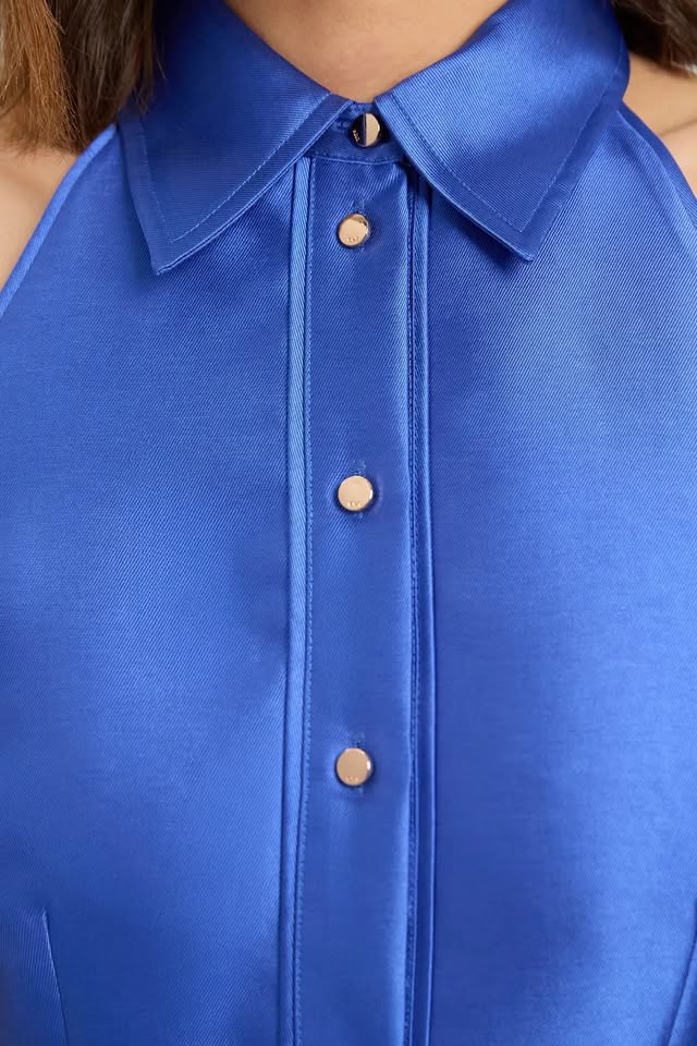 Forever Twill Collared Maxi Dress