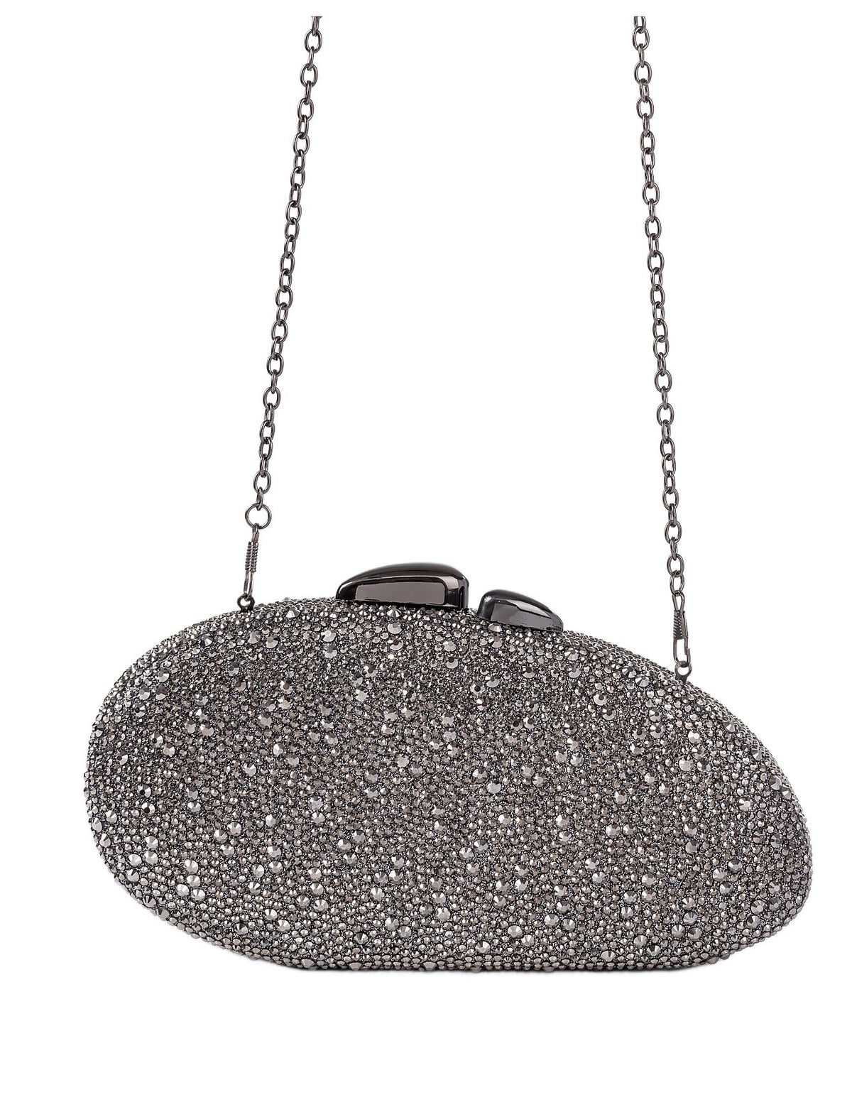 Asymetric Stones Bag – Hematite Pewter