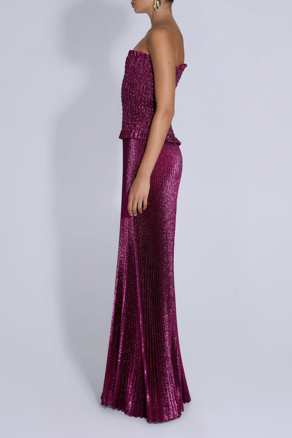 Maya Gown Sangria Glitter