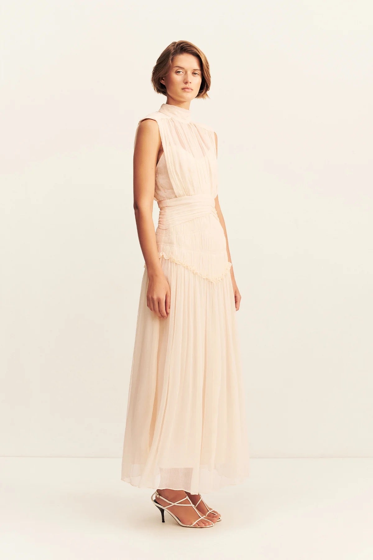 Clemence High Neck Midi Dress