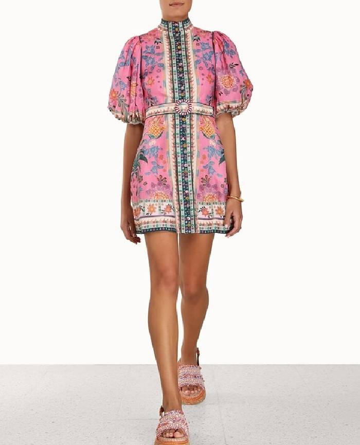 Ginger Buttoned Mini Dress