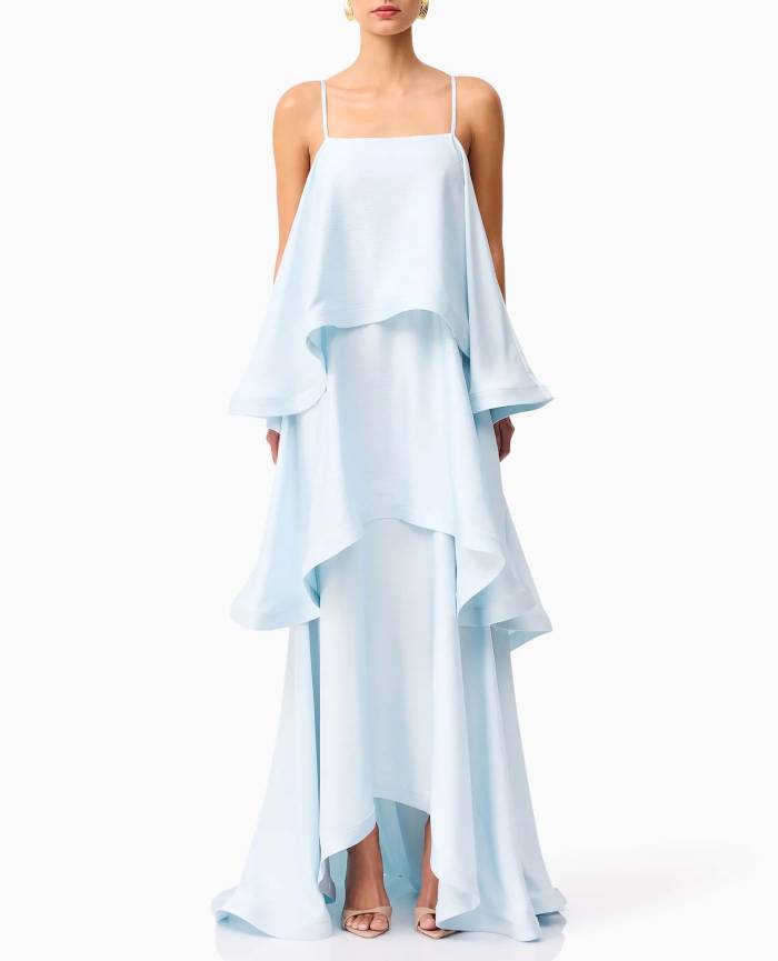 Tilly Tiered Maxi Dress Blue