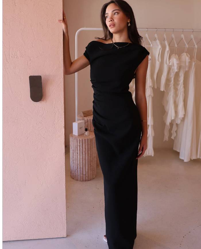 Vivian Crepe Maxi Dress
