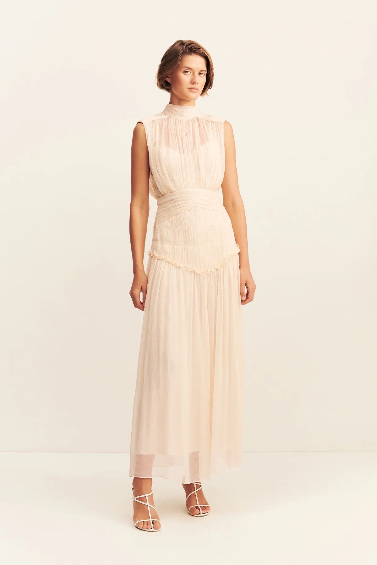 Clemence High Neck Midi Dress