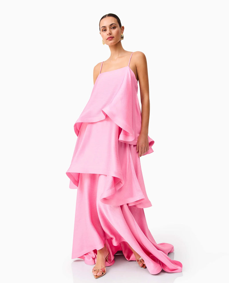 Tilly Tiered Maxi Dress Pink