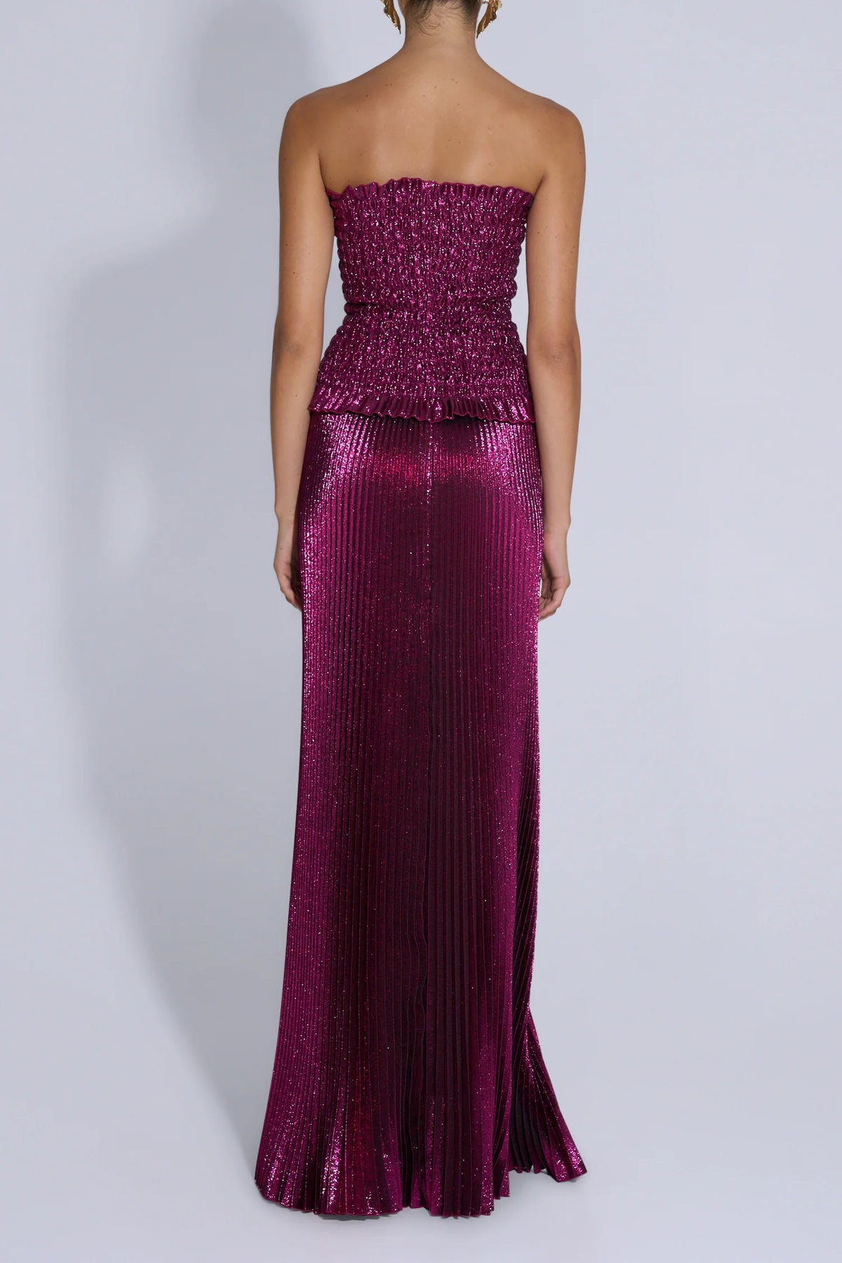 Maya Gown Sangria Glitter