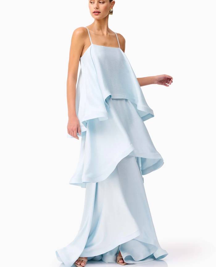 Tilly Tiered Maxi Dress Blue
