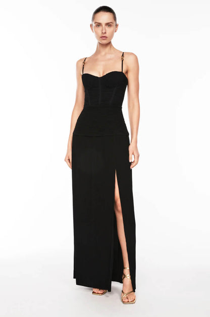 Double Time Pleat Dress Black