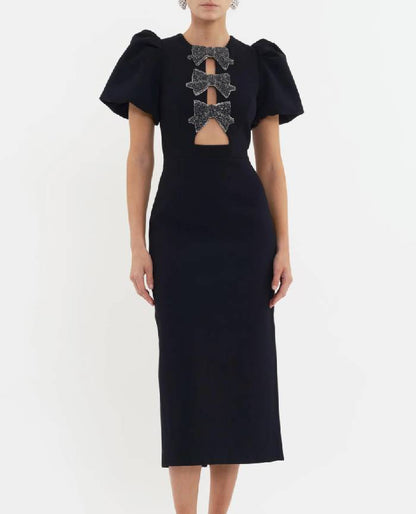 Eliana Puff Sleeve Midi Dress
