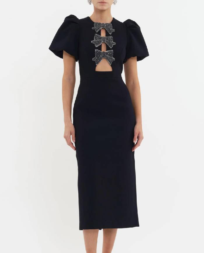 Eliana Puff Sleeve Midi Dress