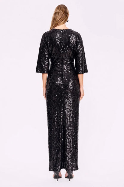 Ava Sequin Cape Maxi