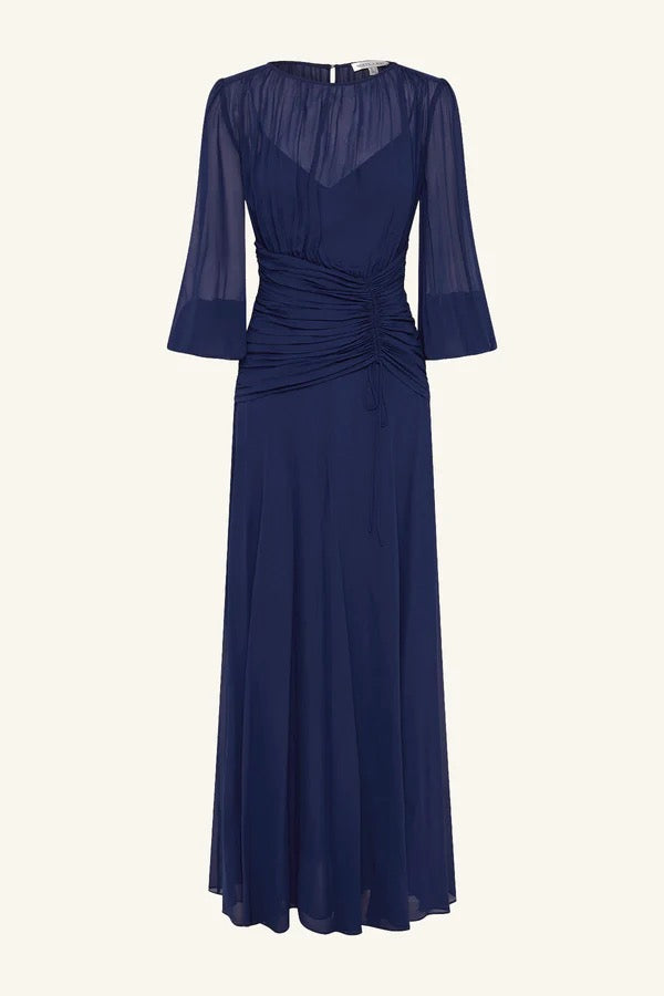 Romy High Neck Balloon Sleeve Maxi Dress