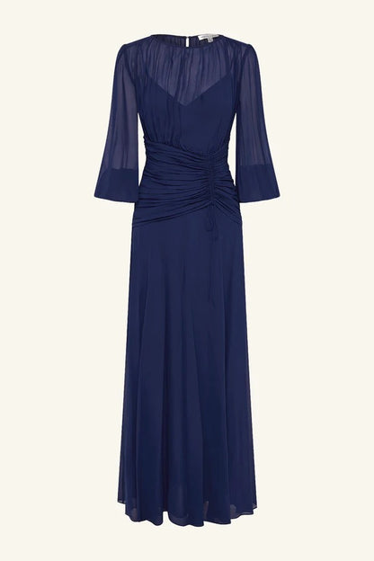 Romy High Neck Balloon Sleeve Maxi Dress