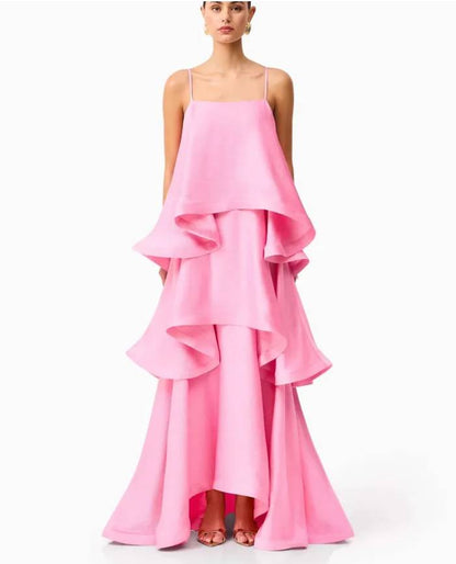 Tilly Tiered Maxi Dress Pink