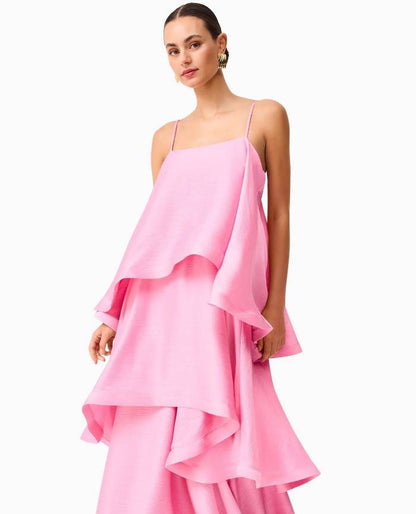 Tilly Tiered Maxi Dress Pink