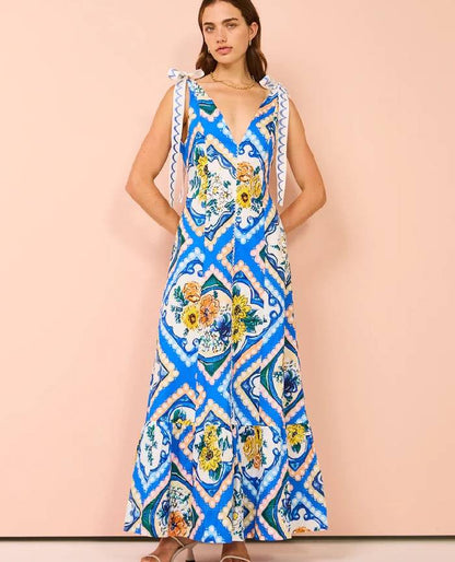 Adonica Tie Sleeve Maxi Dress