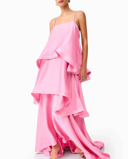 Tilly Tiered Maxi Dress Pink