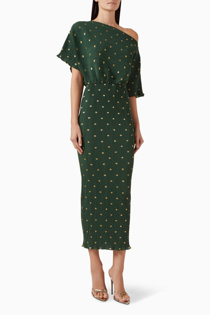 Tilly Dress in Forest Green