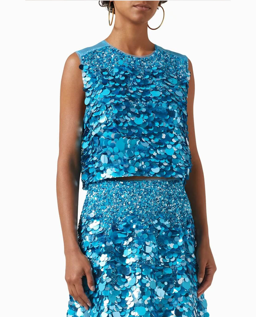 Celeste Sequin Top Blue