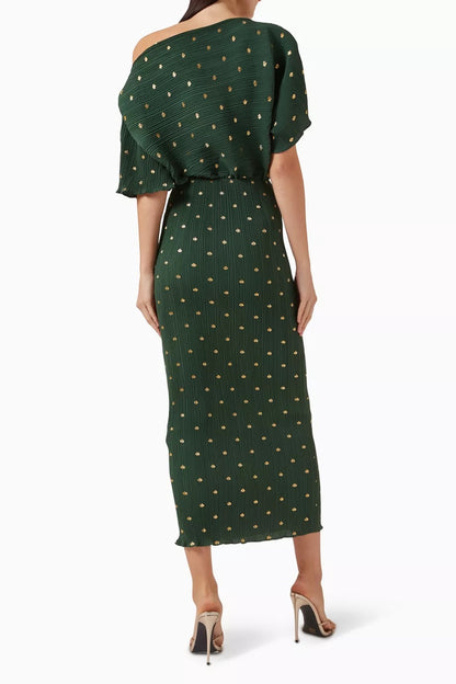 Tilly Dress in Forest Green