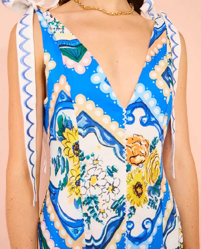 Adonica Tie Sleeve Maxi Dress