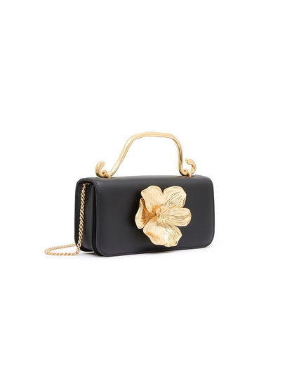 Alessia Flower Clutch – Black