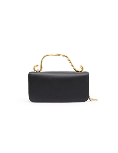 Alessia Flower Clutch – Black