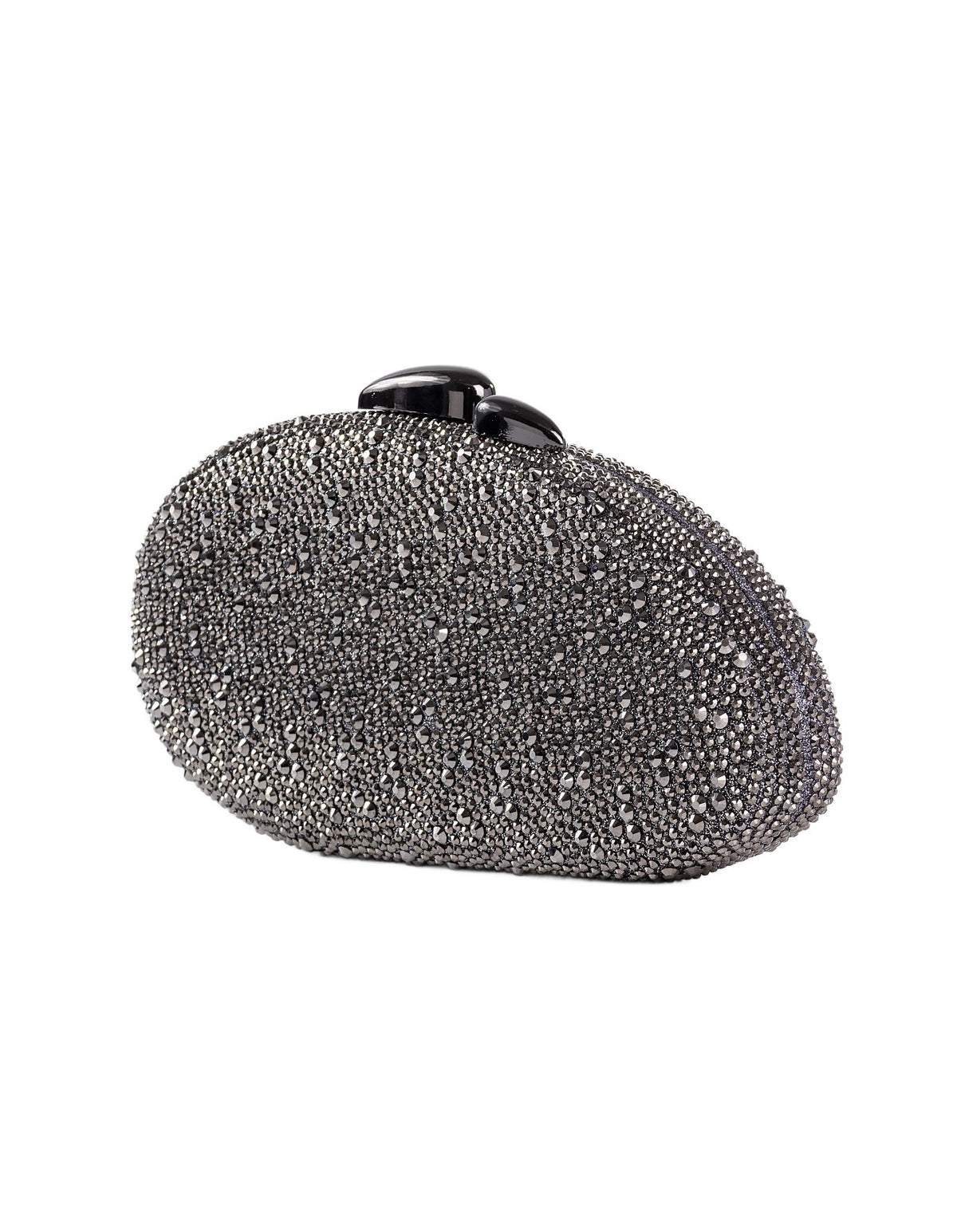 Asymetric Stones Bag – Hematite Pewter