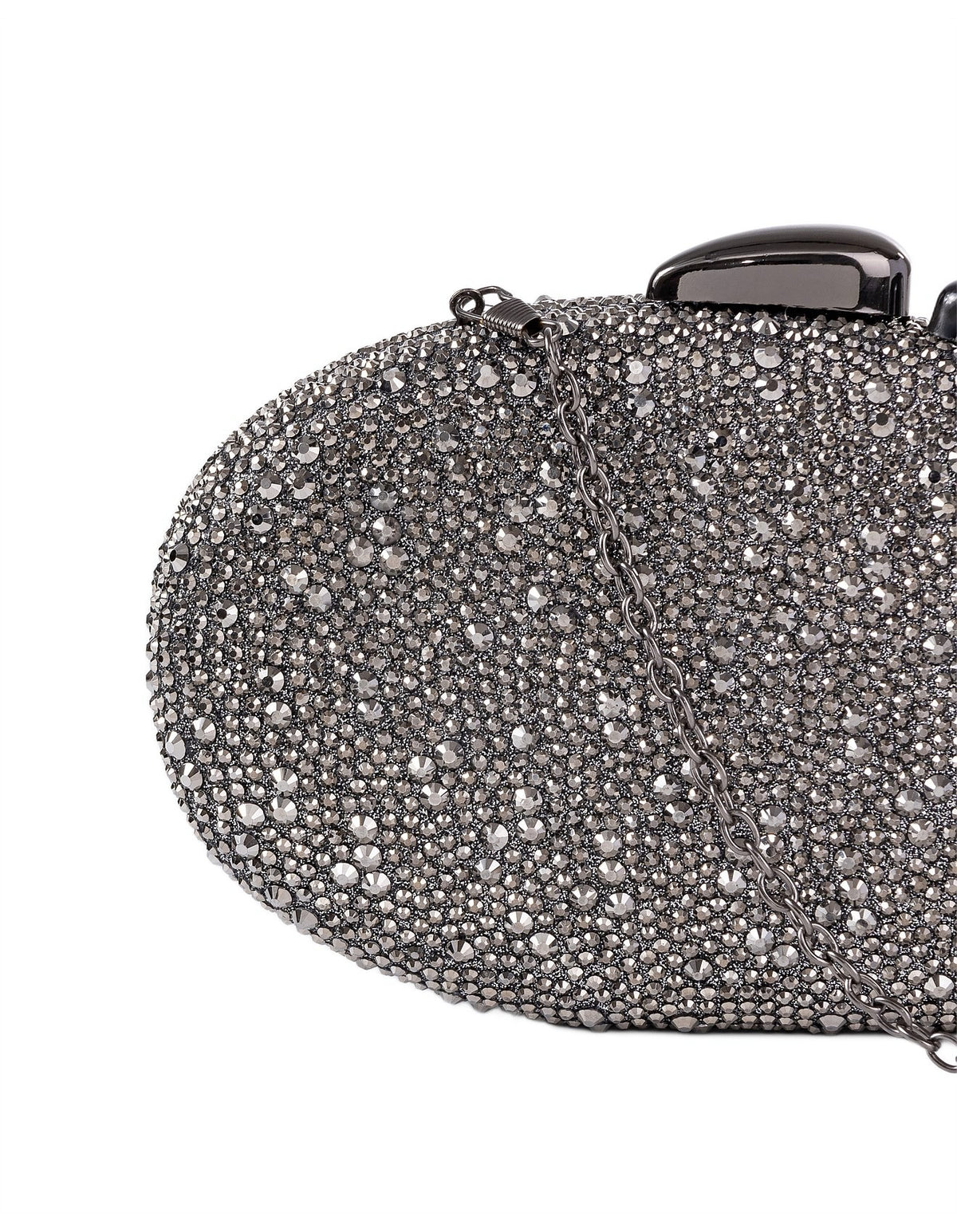 Asymetric Stones Bag – Hematite Pewter