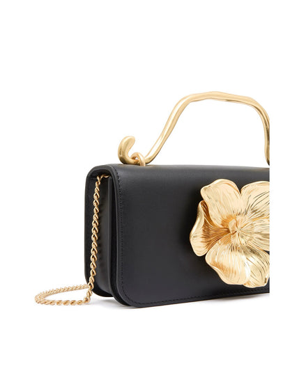 Alessia Flower Clutch – Black