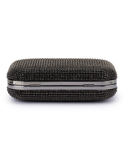 Rae Crystal Clutch – Black