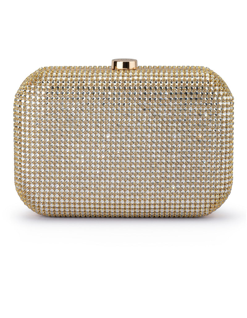 Rae Crystal Clutch – Gold