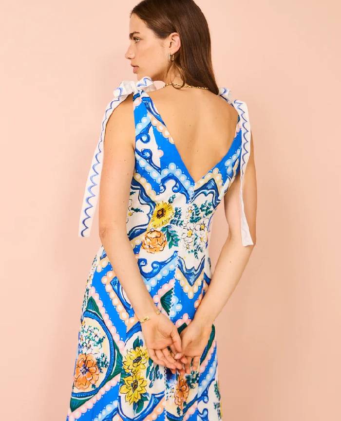 Adonica Tie Sleeve Maxi Dress
