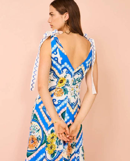 Adonica Tie Sleeve Maxi Dress