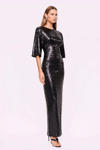 Ava Sequin Cape Maxi