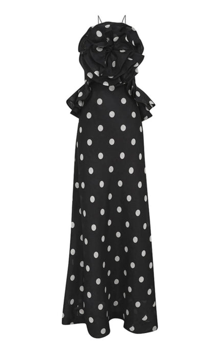 Zimmermann Crush Ruffle Halter Maxi Dress