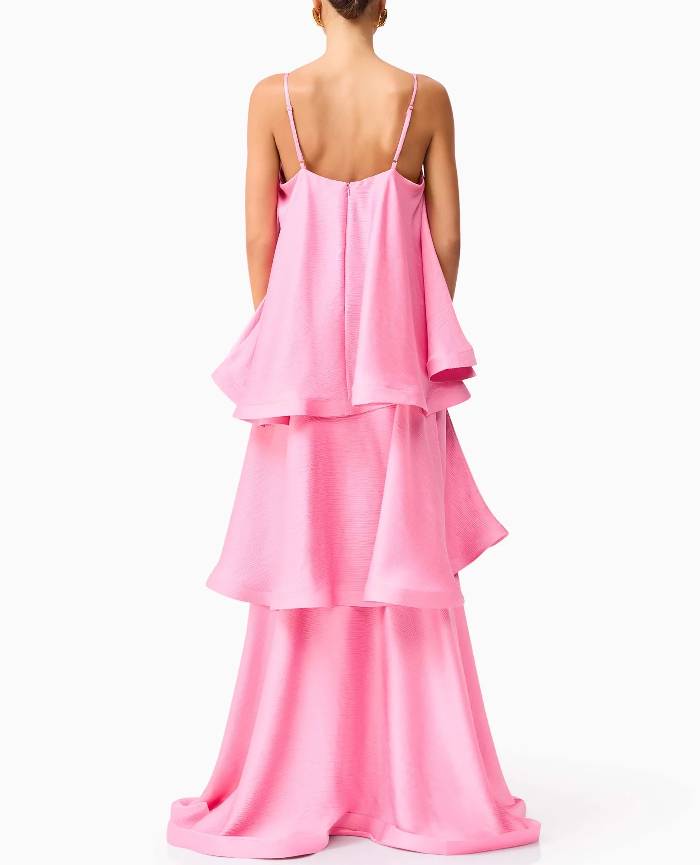 Tilly Tiered Maxi Dress Pink