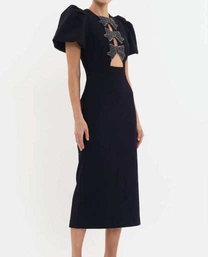 Eliana Puff Sleeve Midi Dress