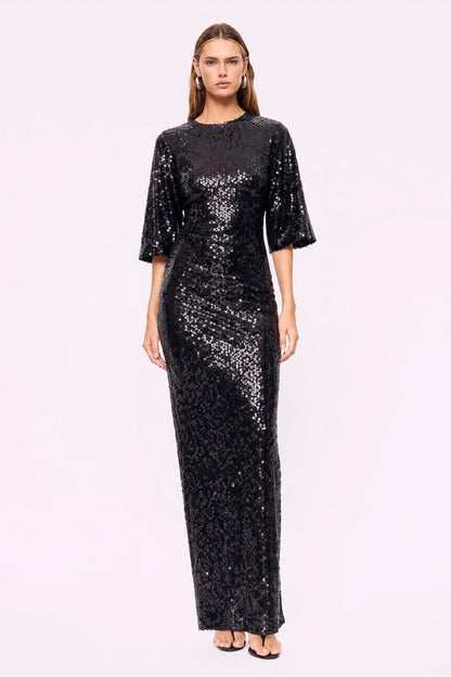 Ava Sequin Cape Maxi