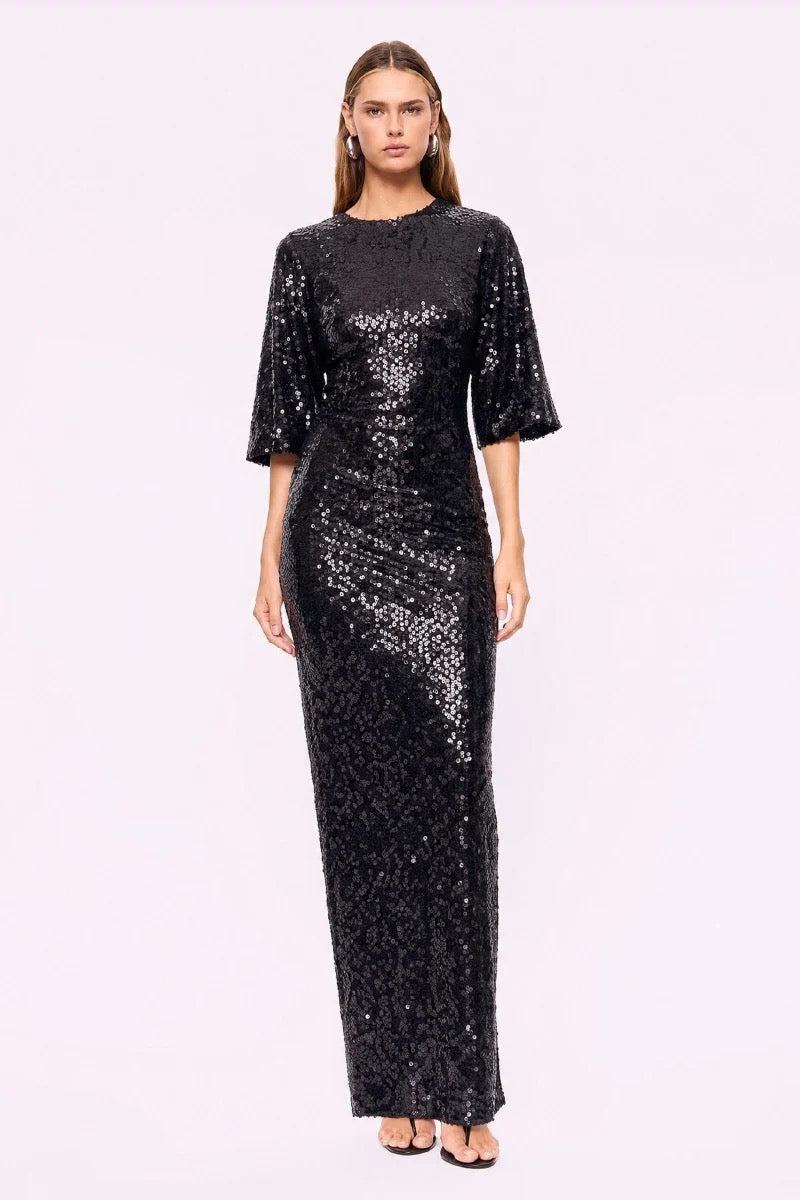 Ava Sequin Cape Maxi