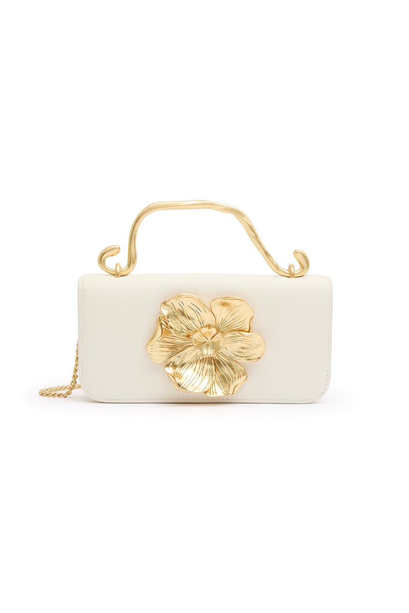 Alessia Flower Clutch Ivory