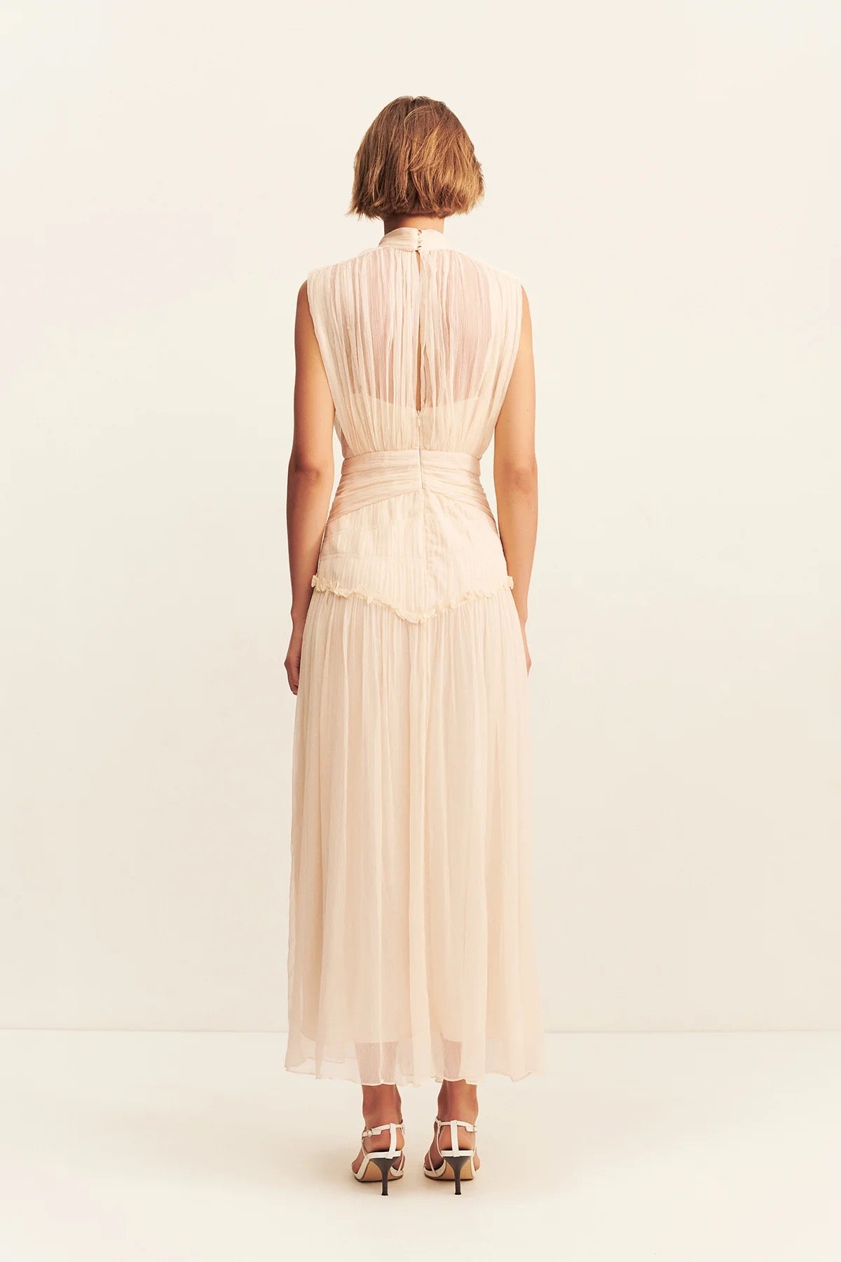 Clemence High Neck Midi Dress