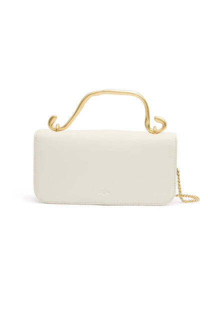 Alessia Flower Clutch Ivory